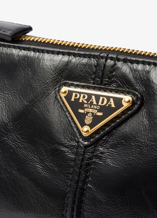 Prada Re-Edition 2002 Medium schoudertas van kalfsleer - detail 5 zwart