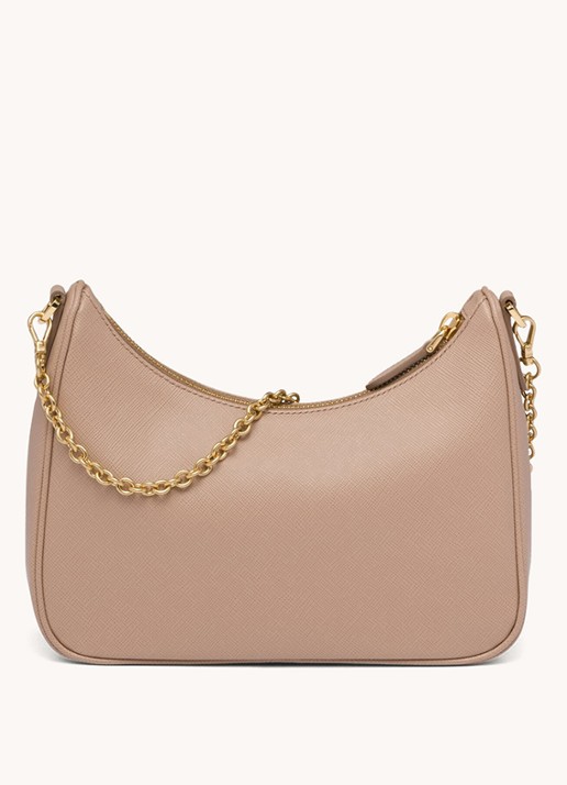 Prada Re-Edition 2005 crossbodytas van kalfsleer - detail 3 donkerbeige