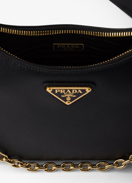 Prada Re-Edition 2005 crossbodytas van kalfsleer - detail 3 zwart