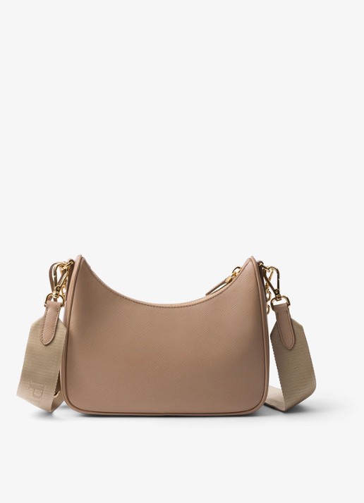 Prada Re-Edition 2005 crossbodytas van kalfsleer - achterkant 3 lichtbruin