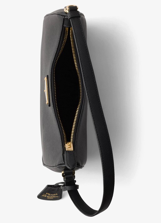Prada Re-Edition 2005 Mini schoudertas van kalfsleer - detail 3 zwart