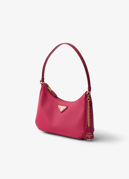 Prada Re-Edition 2005 Mini schoudertas van kalfsleer - voorkant 6 roze