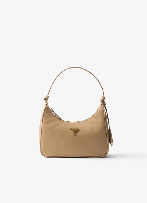 Prada Re-Edition 2005 Re-Nylon Mini handtas met leren details
