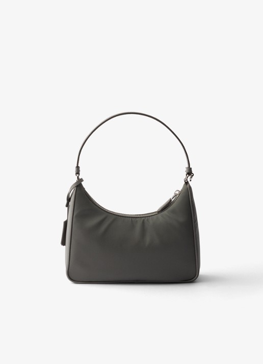 Prada Re-Edition 2005 Re-Nylon Mini schoudertas met leren details - achterkant 5 middengrijs