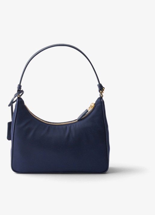 Prada Re-Edition 2005 Re-Nylon Mini schoudertas met leren details - achterkant 3 donkerblauw