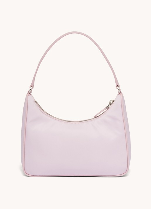 Prada Re-Edition 2005 Re-Nylon schoudertas met leren details - detail roze