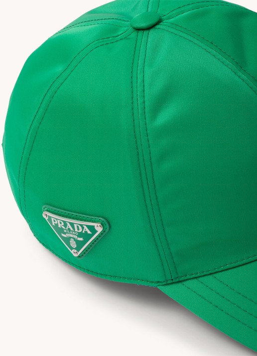 Prada Re-Nylon baseball pet met logo - detail 3 flessengroen