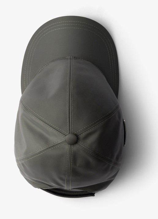 Prada Re-Nylon baseball pet met logo - detail 2 antraciet