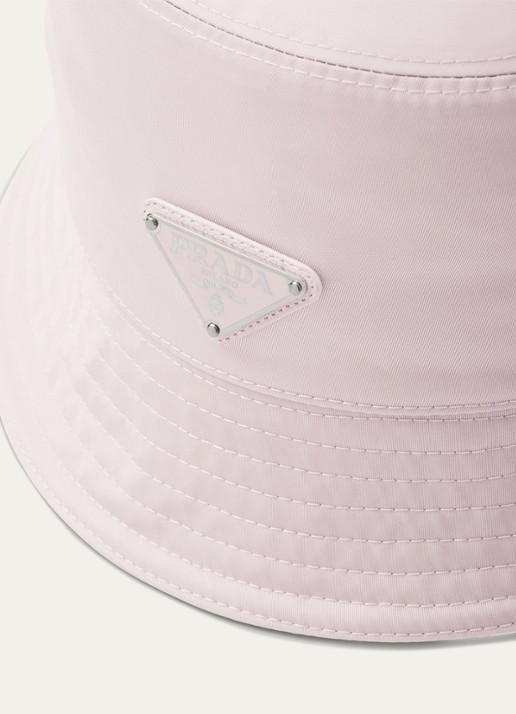 Prada Re-Nylon bucket hoed met logo - detail 5 roze