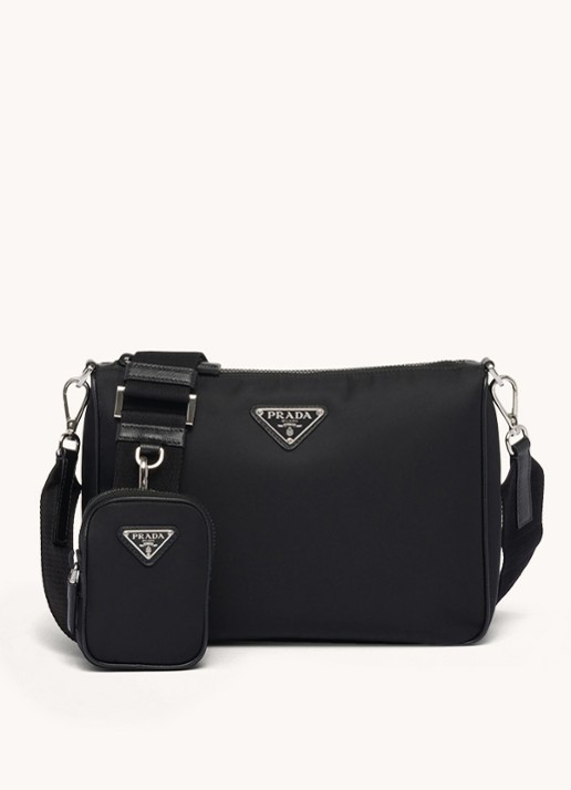Prada Re-Nylon crossbodytas met leren details