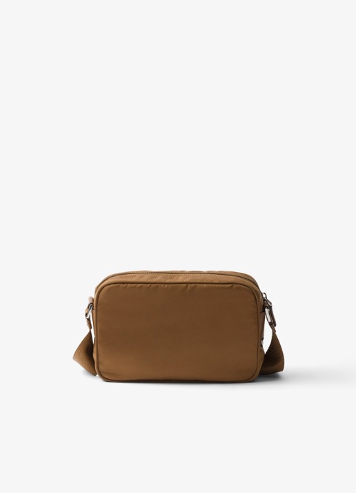 Prada Re-Nylon crossbodytas met logo - achterkant camel