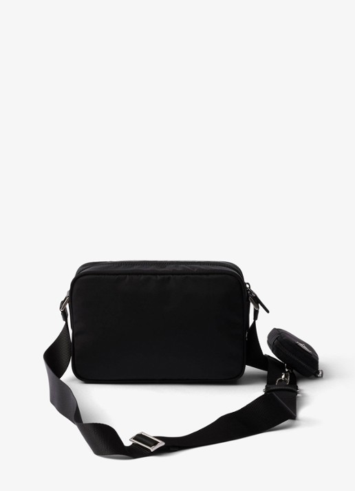 Prada Re-Nylon crossbodytas met logo - achterkant 2 zwart