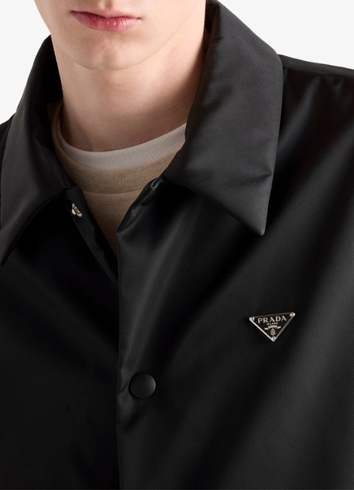 Prada Re-Nylon gewatteerd jack met ritszakken - detail 5 zwart