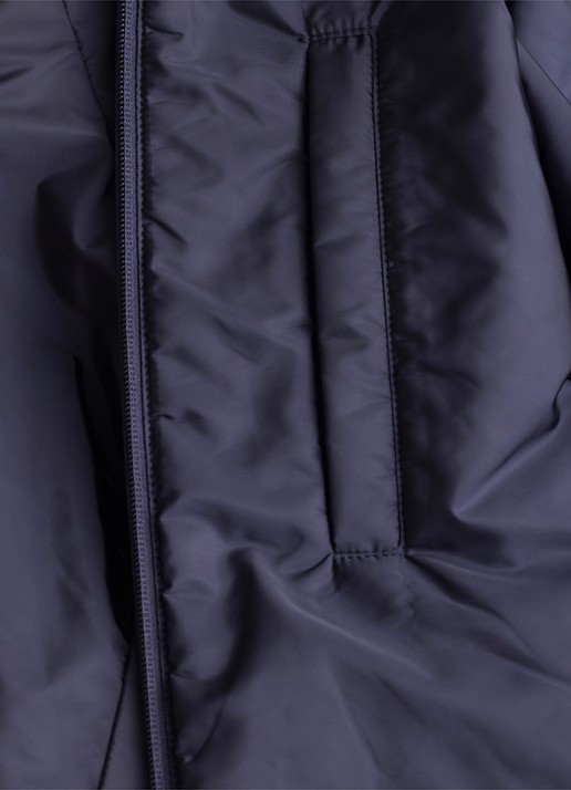 Prada Re-Nylon gewatteerd jack met steekzakken - detail 5 donkerblauw
