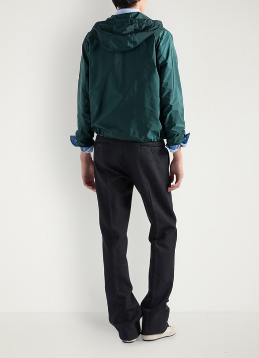 Prada Re-Nylon jack met capuchon en steekzakken - achterkant 3 groen
