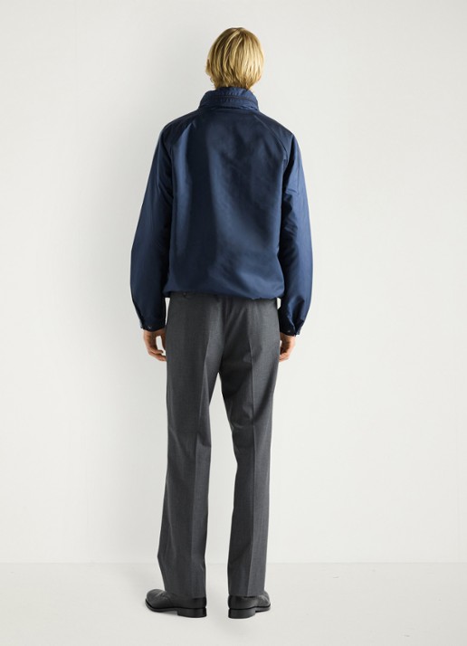 Prada Re-Nylon jack met opbergbare capuchon - achterkant 6 blauw