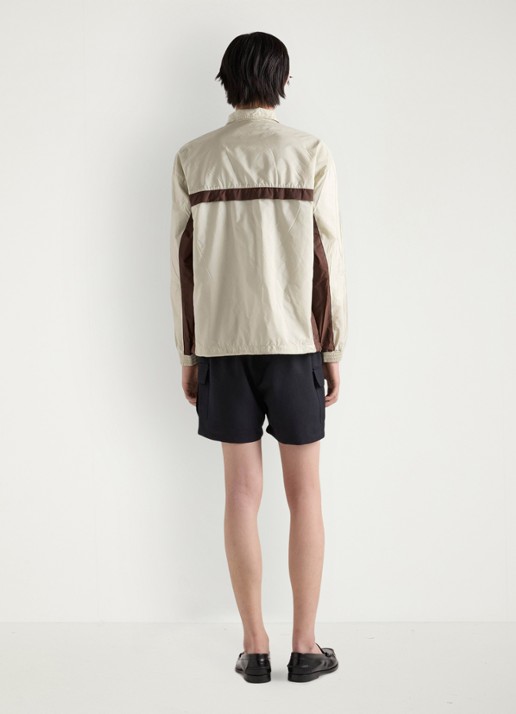 Prada Re-Nylon jack met steekzakken - achterkant gebroken wit