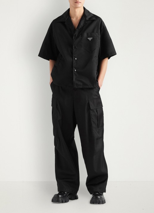 Prada Re-Nylon oversized fit overhemd met borstzak