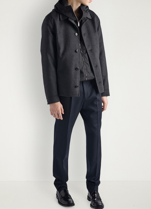 Prada Re-Nylon oversized jack met steekzakken - detail 3 zwart