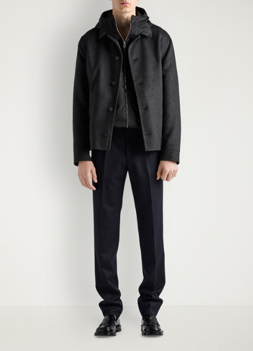 Prada Re-Nylon oversized jack met steekzakken - voorkant 6 zwart