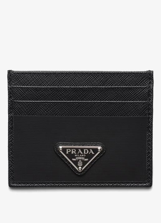 Prada Re-Nylon pasjeshouder met leren details
