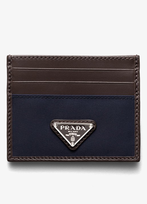 Prada Re-Nylon pasjeshouder met leren details