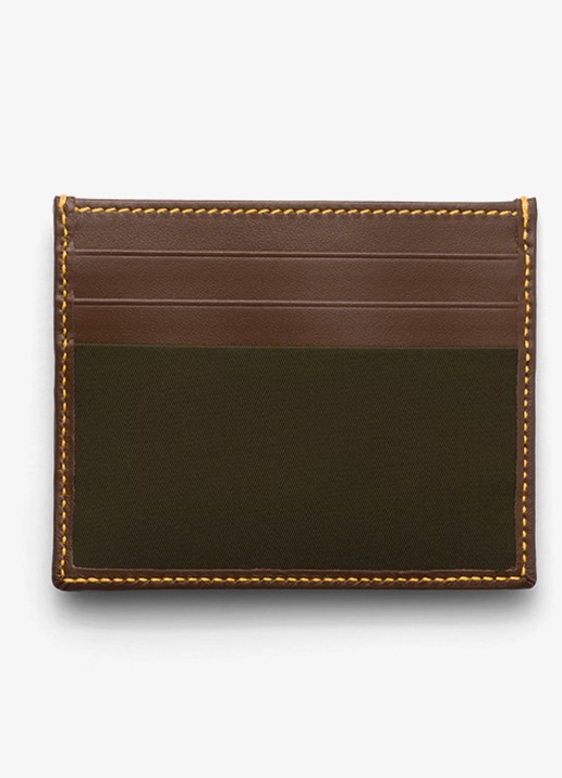 Prada Re-Nylon pasjeshouder met leren details - voorkant 2 donkergroen