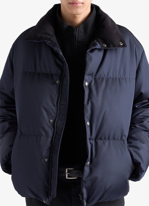 Prada Re-Nylon puffer jack met donsvulling