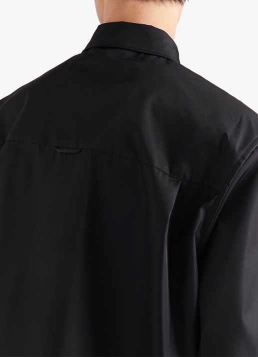 Prada Re-Nylon regular fit overhemd met logo - detail 2 zwart