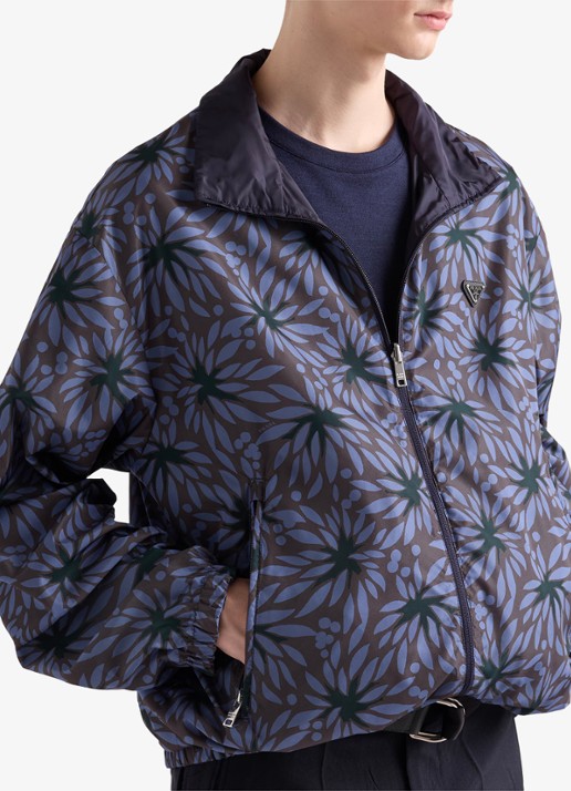 Prada Re-Nylon reversible jack met ritszakken - detail donkerblauw