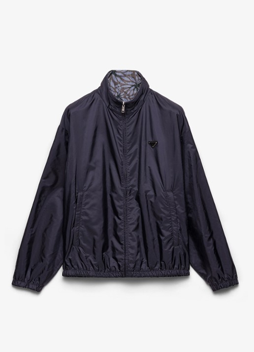 Prada Re-Nylon reversible jack met ritszakken - voorkant 3 donkerblauw