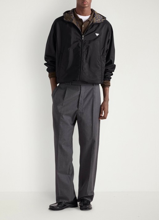 Prada Re-Nylon reversible jack met ritszakken - voorkant 3 zwart