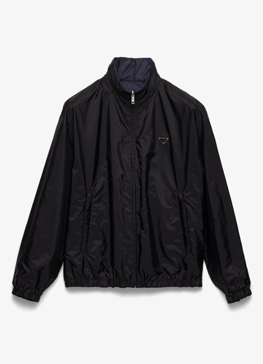 Prada Re-Nylon reversible jack met ritszakken - voorkant zwart