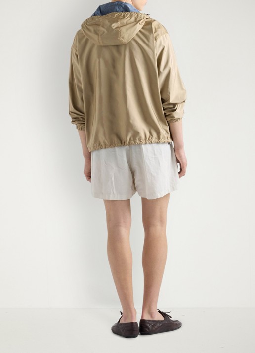Prada Re-Nylon reversible jack met ritszakken - achterkant bruin