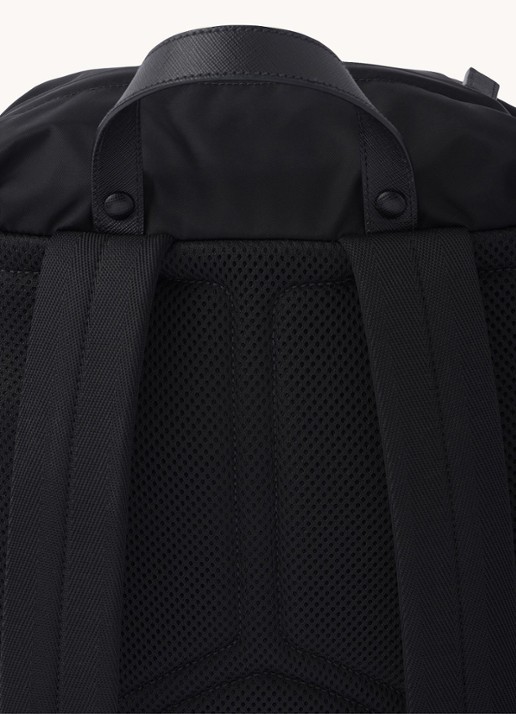 Prada Re-Nylon rugzak met leren details - detail 7 zwart