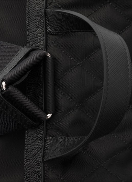 Prada Re-Nylon rugzak met leren details - detail 3 zwart