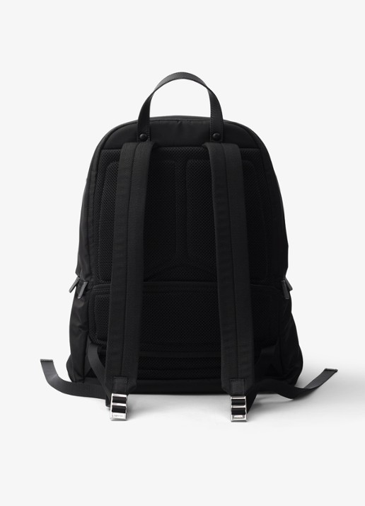 Prada Re-Nylon rugzak met logo - achterkant 3 zwart