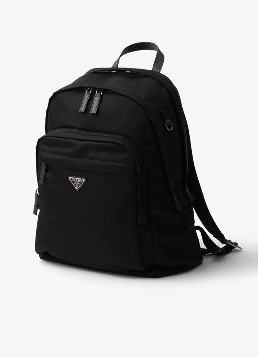 Prada Re-Nylon rugzak met logo - detail 5 zwart