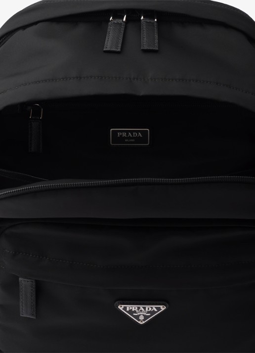 Prada Re-Nylon rugzak met logo - detail 6 zwart