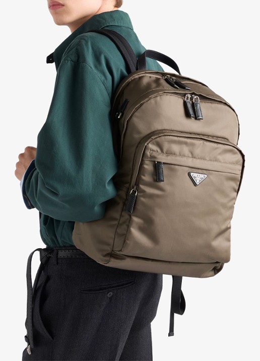 Prada Re-Nylon rugzak met logo - voorkant 7 