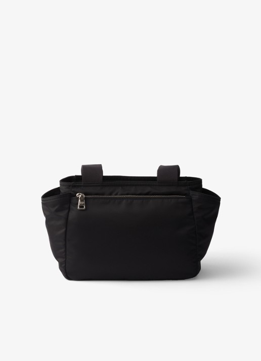 Prada Re-Nylon schoudertas met leren details - achterkant 3 zwart