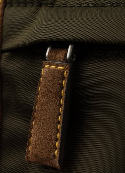 Prada Re-Nylon schoudertas met leren details - detail 5 legergroen