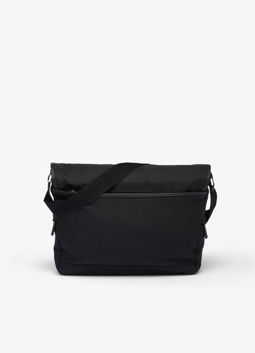 Prada Re-Nylon schoudertas met leren details - achterkant zwart