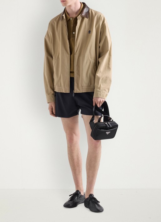 Prada Re-Nylon schoudertas met leren details - detail 6 zwart