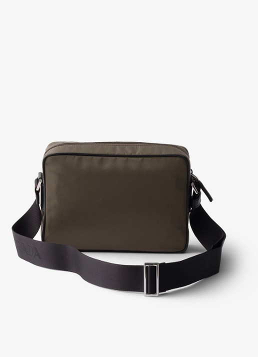 Prada Re-Nylon schoudertas met leren details - achterkant 5 legergroen