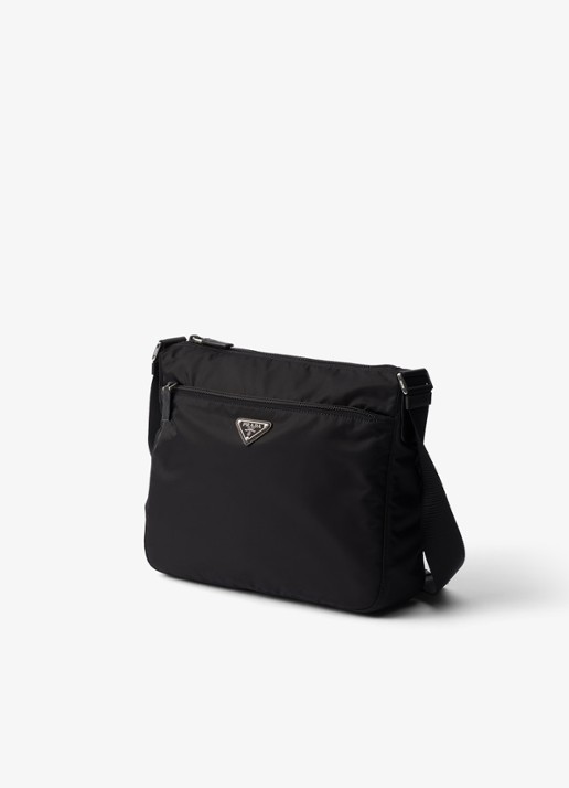 Prada Re-Nylon schoudertas met verstelbare schouderriem - detail 4 zwart