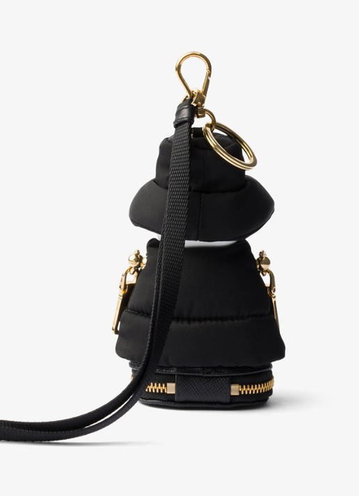 Prada Re-Nylon Soft Robot tasbedel - achterkant 3 zwart