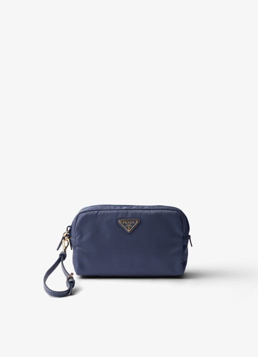 Prada Re-Nylon toilettas met leren details en logo