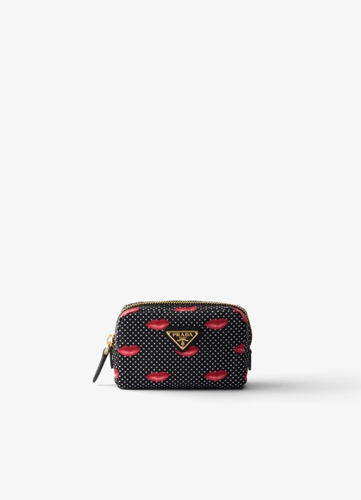 Prada Re-Nylon toilettas met print