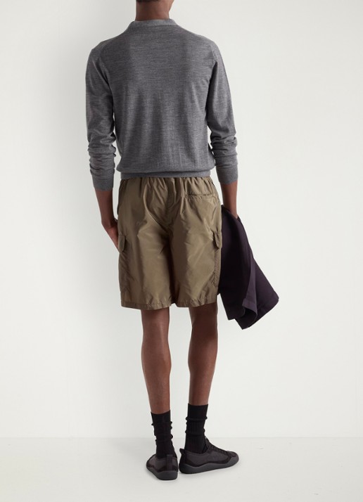Prada Re-Nylon zwemshorts met klepzakken - achterkant 5 bronsgroen